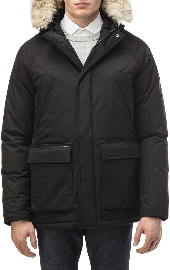 coats for men with fur hood