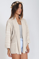 Thumbnail for your product : Goddis Tanner Open Knit Kimono In Froth