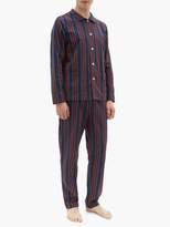 Thumbnail for your product : Nufferton - Uno Striped Cotton Pyjamas - Mens - Navy Multi