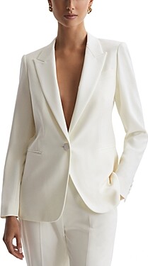 White Tuxedo Jacket Women | ShopStyle