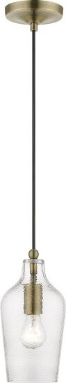 Livex Lighting LivexLightingAvery1-LightPendantinAntiqueBrass