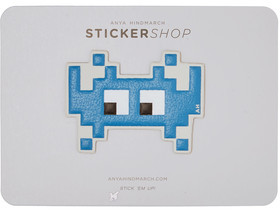 Anya Hindmarch Space Invader Textured-Leather Sticker