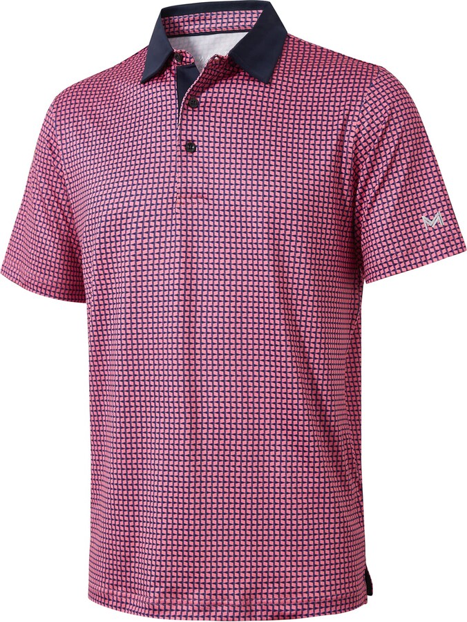 MAELREG Golf Polo Shirts for Men Quick Dry Short Sleeve Stylish Print ...