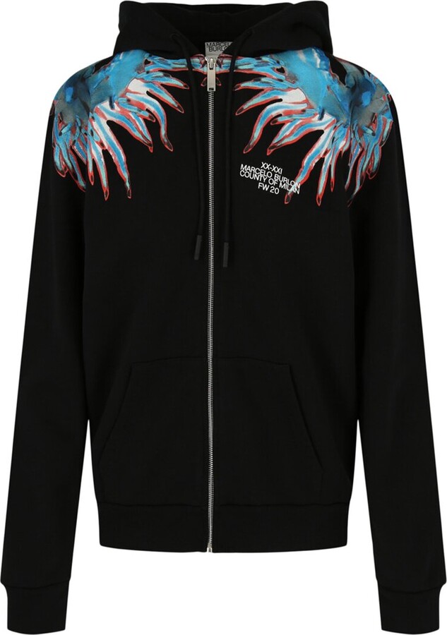 Marcelo Burlon County of Milan Sea Snail Regular Zip Hoodie - ShopStyle