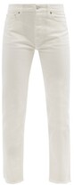 Thumbnail for your product : Christopher Kane Frayed-cuff Organic-cotton Jeans - White