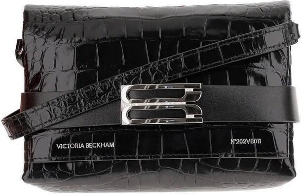 Victoria Beckham Mini Chain-embellished Textured-leather Bag Victoria Beckham Mini Chain-embellished Textured-leather Bag