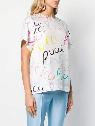 Emilio Pucci Pucci Pucci Print Silk T-Shirt