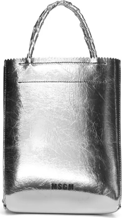 MSGM Metallic Tote Bag
