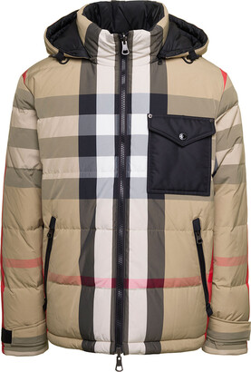 burberry hooded down jacket men's beige