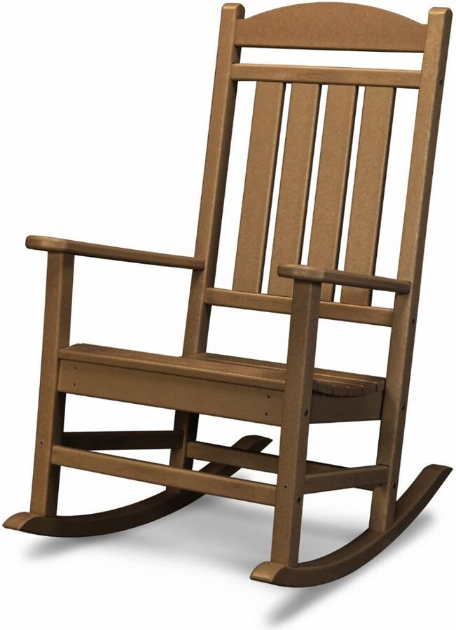 Polywood Presidential Recycled Plastic Rocking Chair in Teak by
