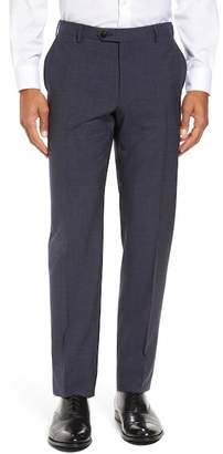 Pal Zileri Marzotto Flat Front Check Wool Trousers