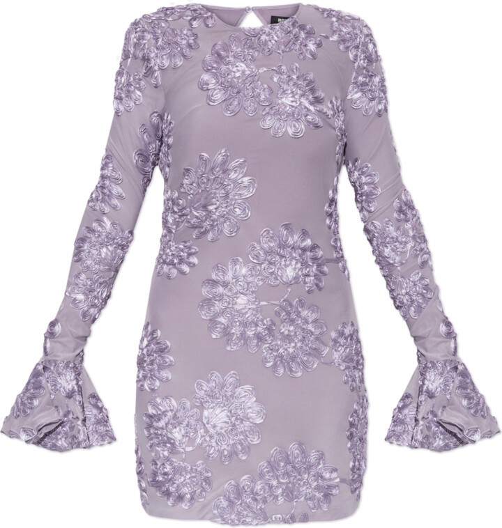 Rotate by Birger Christensen Floral Motif Dress  - Purple