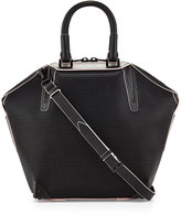 Thumbnail for your product : Alexander Wang Emile 3D Mesh Leather Satchel Bag, Black