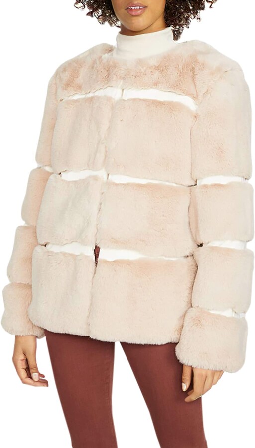Cream Faux Fur Coat | Shop The Largest Collection | ShopStyle