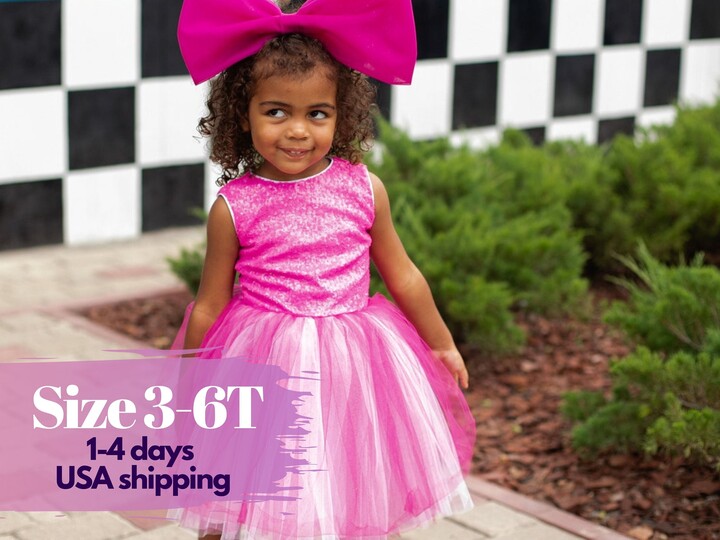 Birthday Girl Gown, Toddler Party Tulle Tutu Dress, Glitter Sequin Wedding Crimson Princess Ball Gown