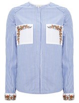Thumbnail for your product : Suno Handkerchief Floral Cotton Shirt