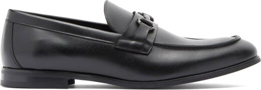 Rush Gordon Rush RUSHGordonRushMensSyntheticLeatherDressFashionSlipOnBitLoaferShoe,Black,Size10