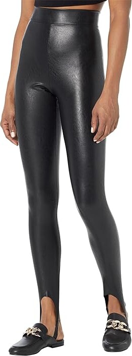 Commando Faux Leather Stirrup Leggings SLG79 (Black) Women's Casual Pants -  ShopStyle