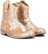 Thumbnail for your product : MonnaLisa Sequinned Cowboy Boots