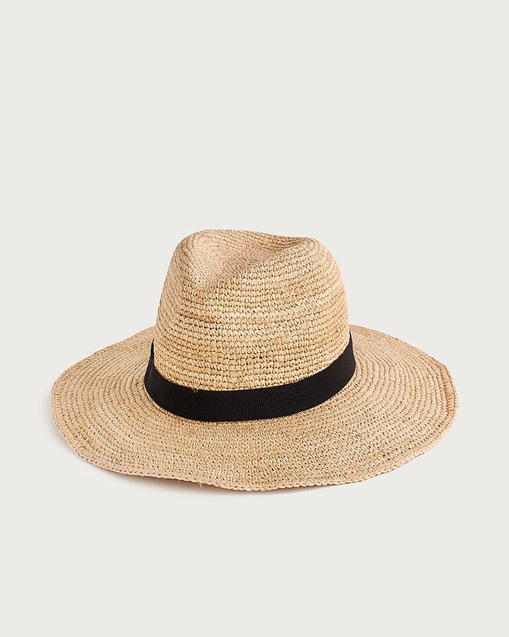 J.Crew Wide-brim packable straw hat
