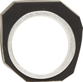 Thumbnail for your product : Maison Margiela Black & Silver Rubber Band Ring