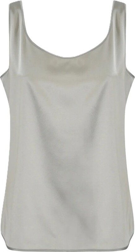 MM By Max Mara Pan Satin Tank Top