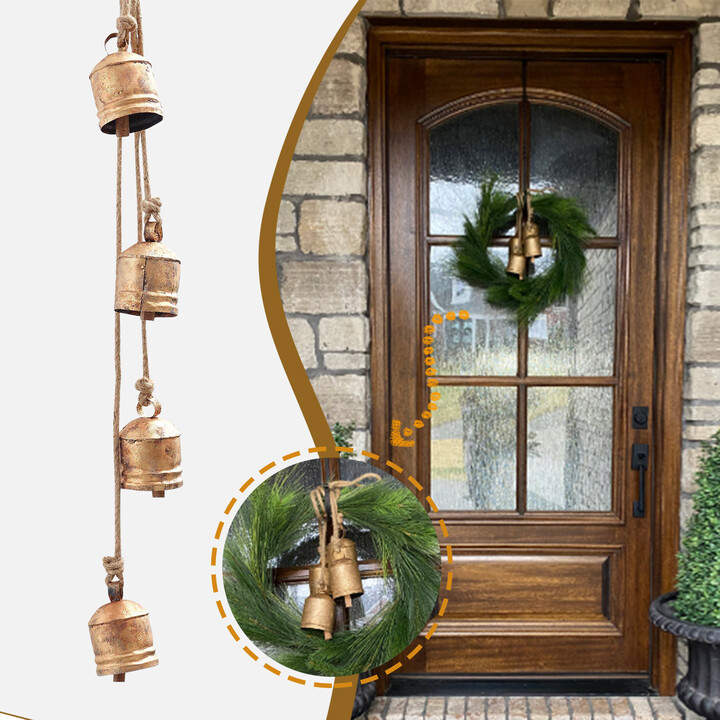 Handicrafts Shabby Style Rustic Metal Hanging Cow Bells Christmas Decorations For Home Xmas Gifts New Year NoëL DecoraçãO декор