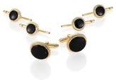 Thumbnail for your product : David Donahue Onyx 14kt-Gold Stud Set