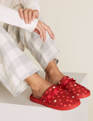 Marks and Spencer Polka Dot Mule Slippers with Secret Support