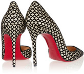 Thumbnail for your product : Christian Louboutin Iriza 100 flocked glitter-finished pumps