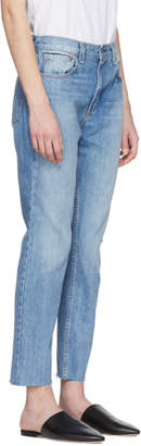 Rag & Bone Blue High-Rise Ankle Skinny Jeans