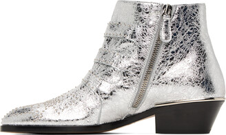Chloé Silver Susanna Ankle Boots
