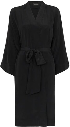 black silk kimono jacket