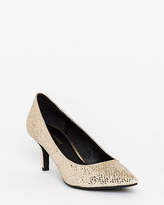 Thumbnail for your product : Le Château Glitter Mesh Pointy Toe Pump