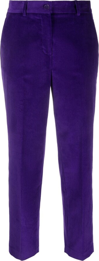 Purple Corduroy Pants For Women