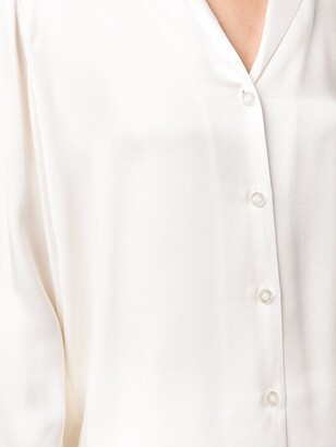 Anine Bing Mylah spread-collar silk shirt