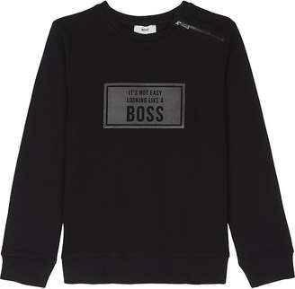 BOSS Logo cotton sweatshirt 4-16 years