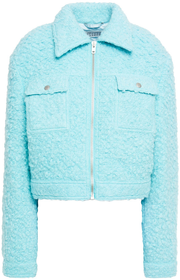 turquoise cropped jacket
