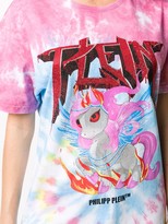 Thumbnail for your product : Philipp Plein unicorn tie-dye T-shirt dress