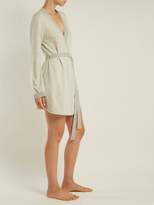 Thumbnail for your product : Morgan Lane - Bella Lurex Trimmed Cashmere Robe - Womens - Light Grey