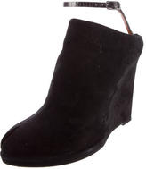 Thumbnail for your product : Givenchy Suede Peep-Toe Wedge Booties