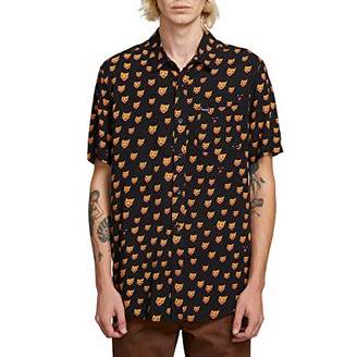 Volcom Men's Ozzie Cat Short Sleeve Button Up Shirt