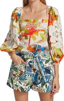 Thumbnail for your product : Farm Rio Forest Birds Embroidered Blouse