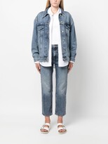 Thumbnail for your product : 7 For All Mankind Logo-Patch Straight-Leg Jeans
