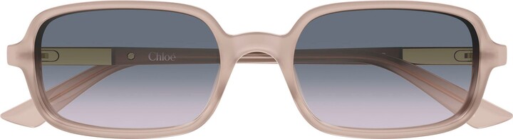 Chloé 53mm Gradient Rectangular Sunglasses