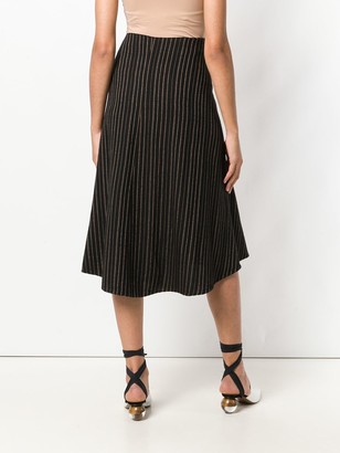 Romeo Gigli Pre-Owned 1990's Striped Asymmetric Skirt