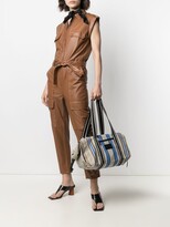 Thumbnail for your product : Lala Berlin Geometric-Print Cotton Tote Bag