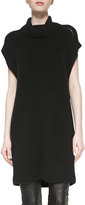 Thumbnail for your product : Vince Ribbed Turtleneck Sweaterdress, Heather Black