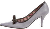 Thumbnail for your product : Miu Miu Bow-Embellished Pointed-Toe Pumps