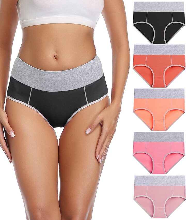 wirarpa Ladies Cotton Knickers High Waisted Underwear Full Coverage